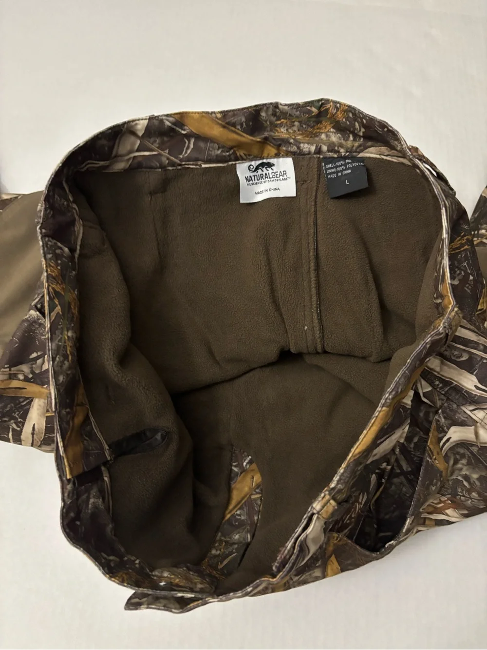 NATURAL GEAR CUTDOWN WATERFOWL PULLOVER Pant Size L 31.5” Inseam